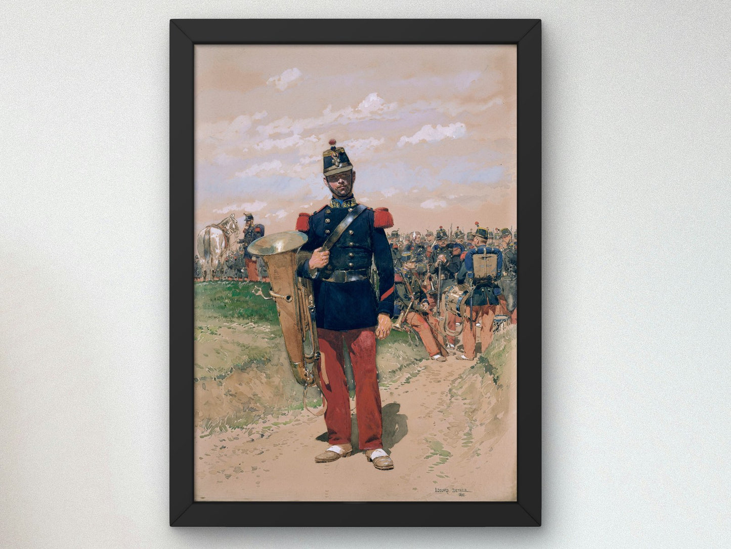 Musicien d'infanterie de ligne by Édouard Detaille 1885, Wall Art Print, Fine Art Reproduction, Museum Quality Decor, Poster