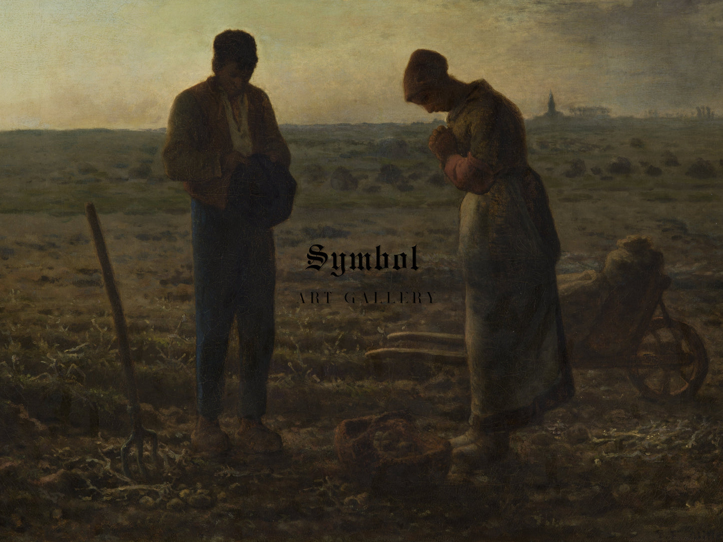 The Angelus by Jean François Millet 1857, Wall Art Print, Fine Art Reproduction, Museum Quality Decor, Poster