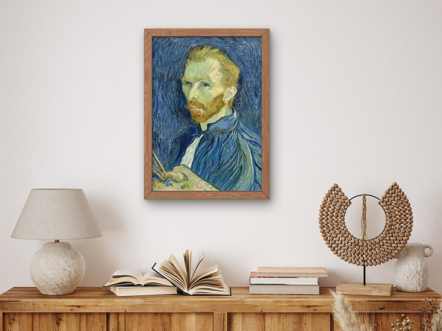 Self Portrait by Vincent van Gogh 1889, Wall Art Print, Fine Art Reproduction, Museum Quality Decor, Poster