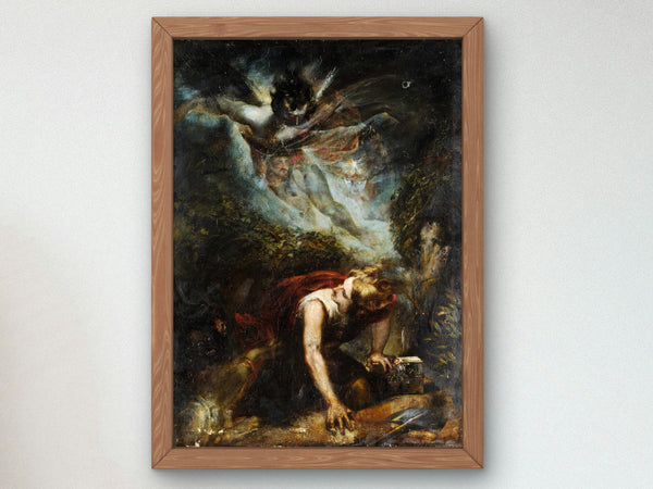 The Treasure Seeker by Theodor von Holst 1840, Wall Art Print, Fine Art Reproduction, Museum Quality Decor, Poster