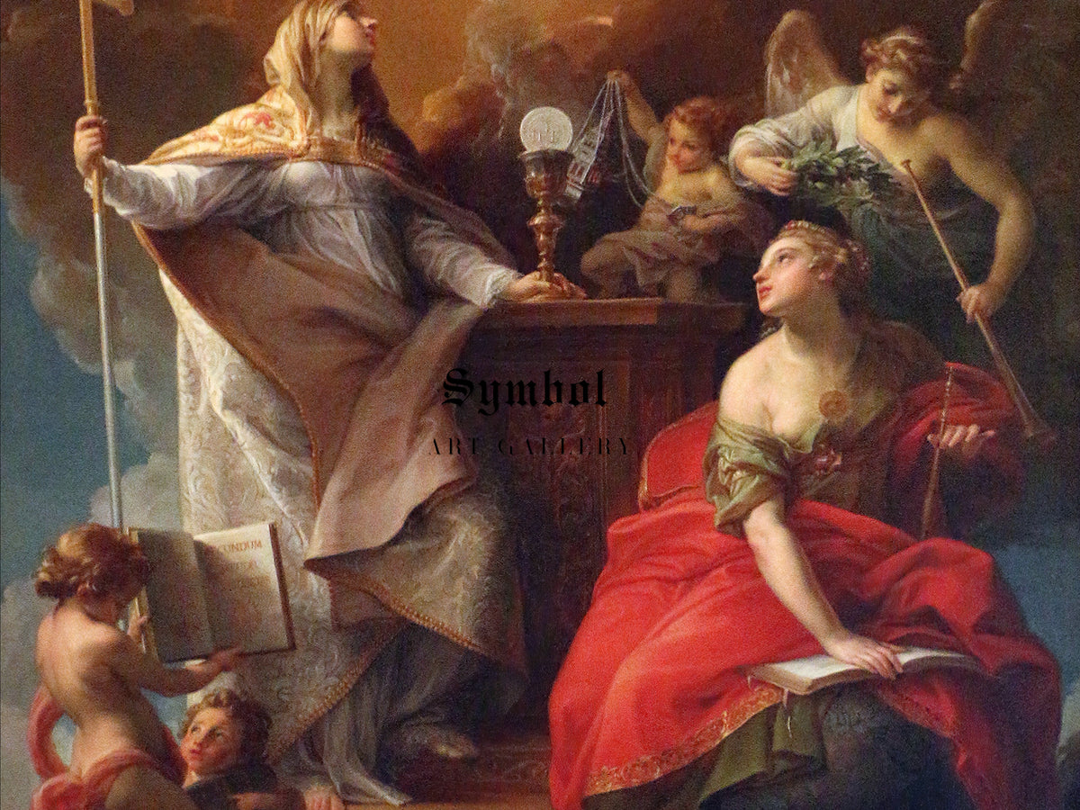 Allegory of Religion by Pompeo Batoni, Wall Art Print, Fine Art Reproduction, Museum Quality Decor, Poster