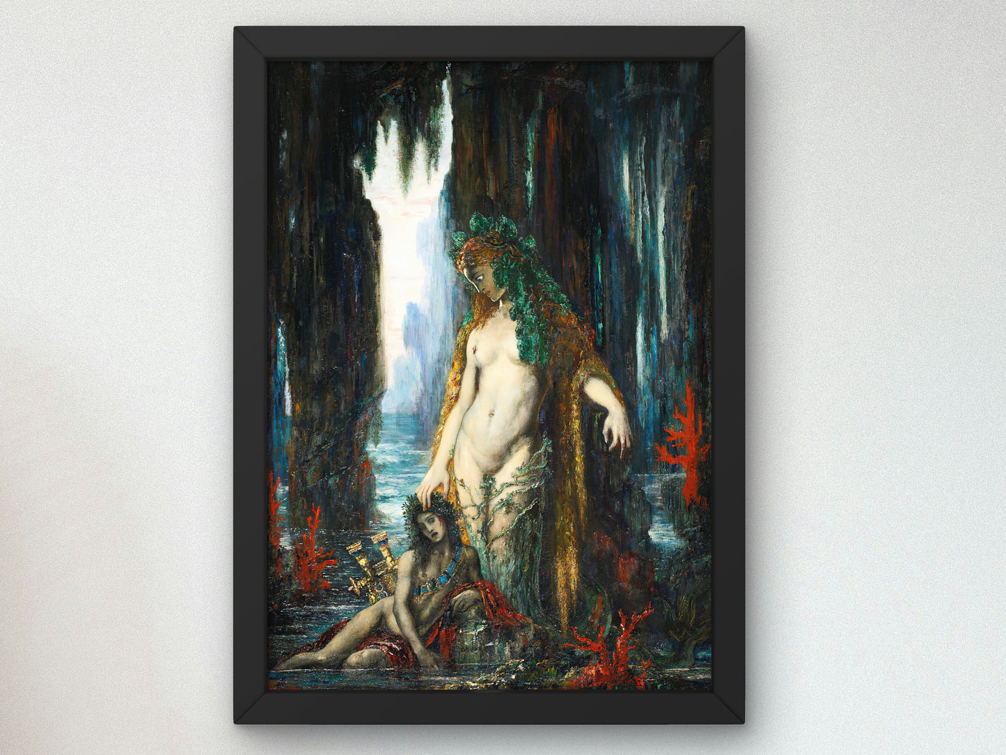 The Poet and the Siren by Gustave Moreau 1893, Wall Art Print, Fine Art Reproduction, Museum Quality Decor, Poster