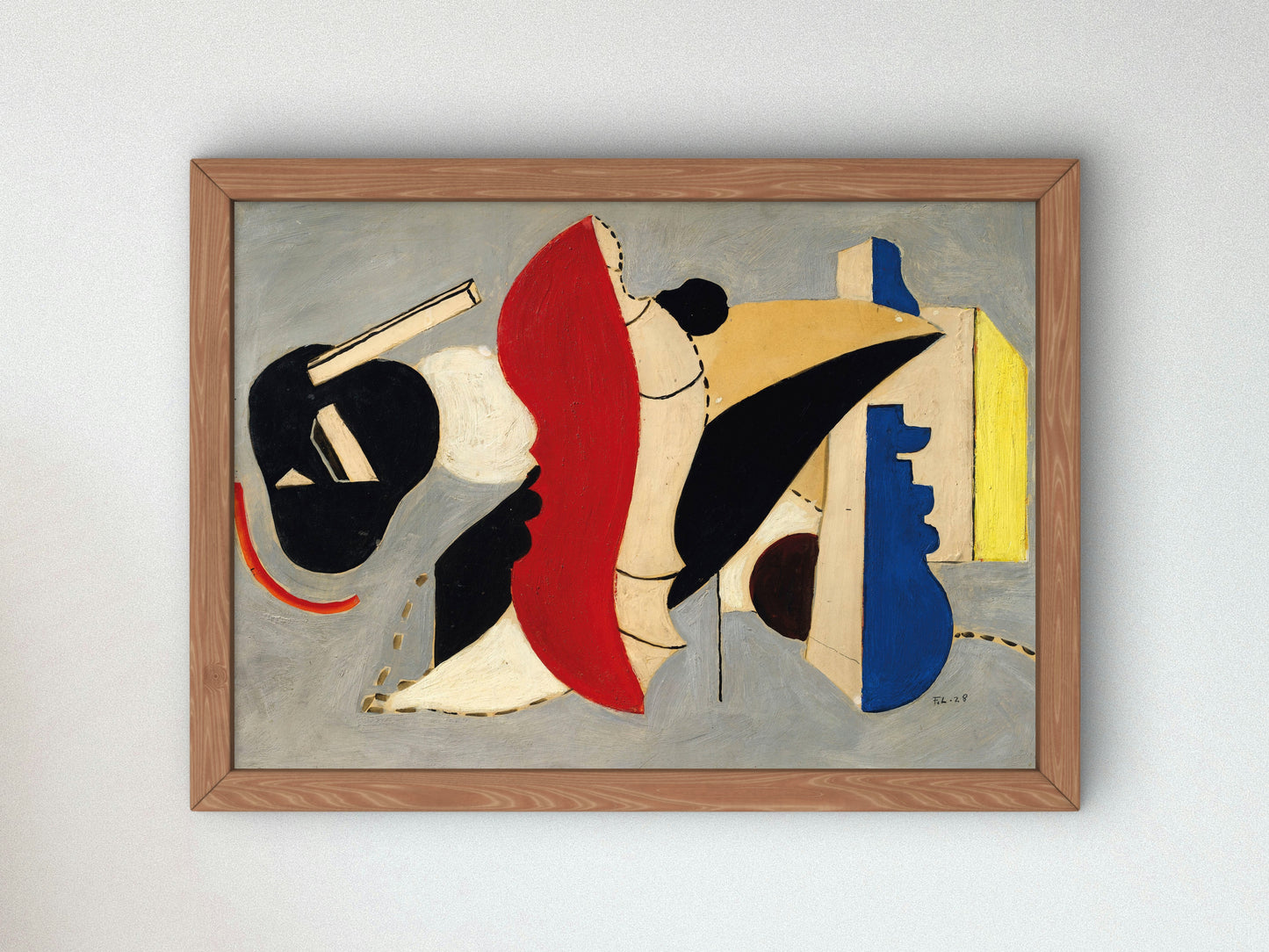 Red Seashell by Fernand Léger 1928, Wall Art Print, Fine Art Reproduction, Museum Quality Decor, Poster