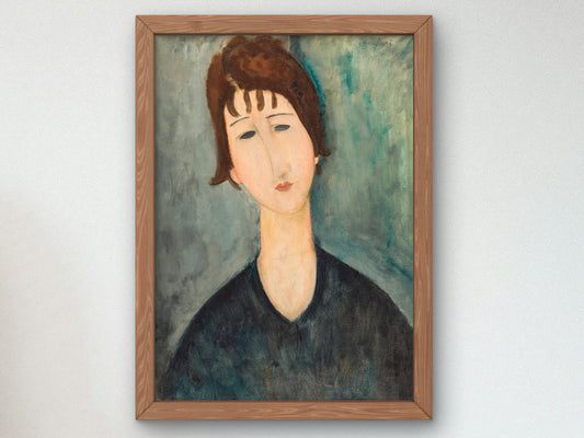 A Woman by Amedeo Modigliani 1917, Wall Art Print, Fine Art Reproduction, Museum Quality Decor, Poster