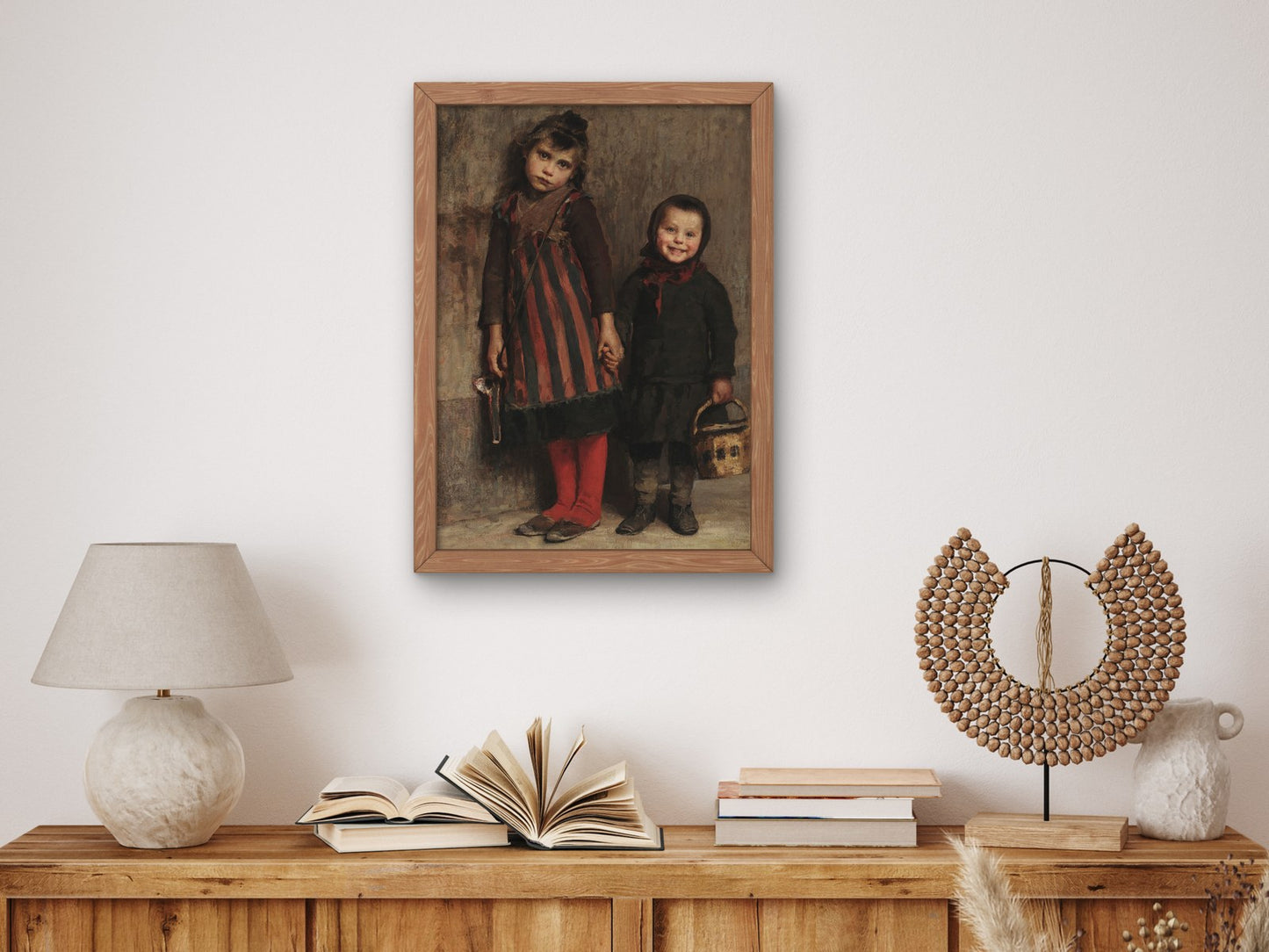 Chiusi fuori scuola by Emilio Longoni 1885, Wall Art Print, Fine Art Reproduction, Museum Quality Decor, Poster
