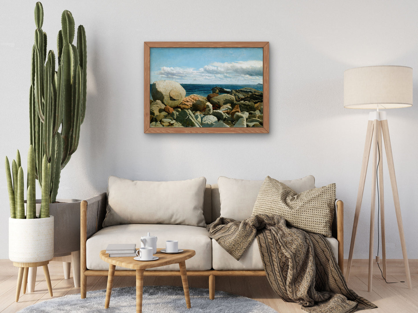 Coastal Rocks, Nahant by William Bradford, Wall Art Print, Fine Art Reproduction, Museum Quality Decor, Poster