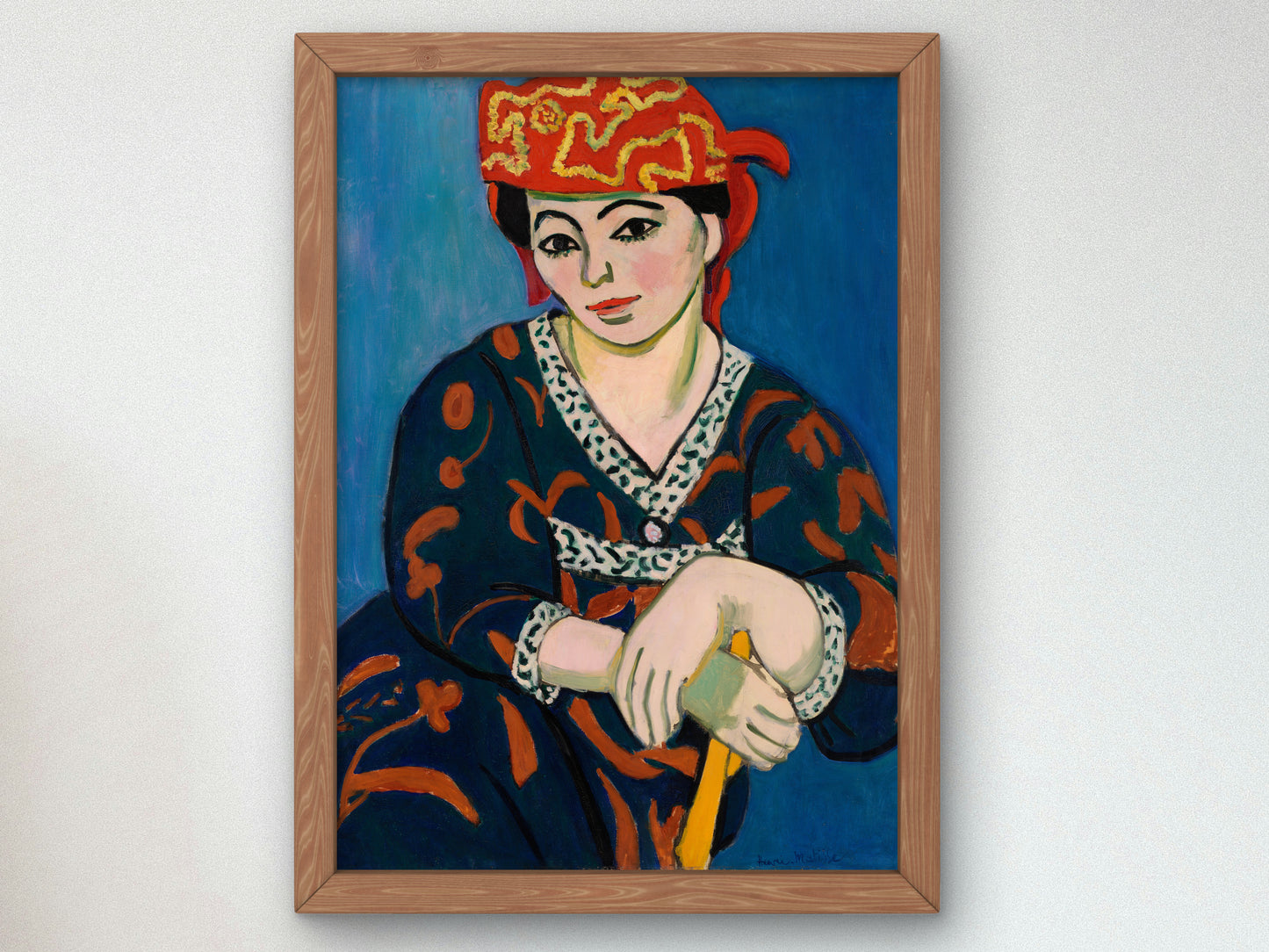 Red Madras Headdress by Henri Matisse 1907, Wall Art Print, Fine Art Reproduction, Museum Quality Decor, Poster