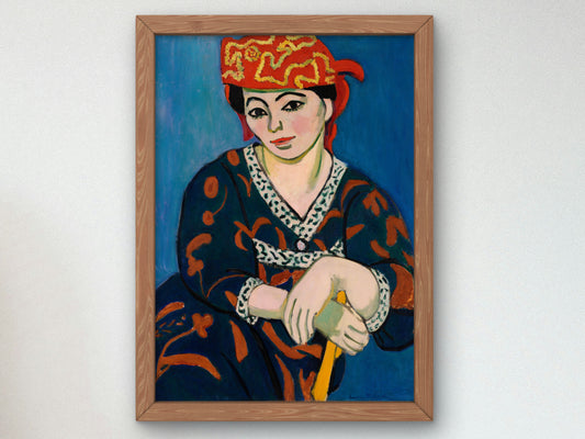 Red Madras Headdress by Henri Matisse 1907, Wall Art Print, Fine Art Reproduction, Museum Quality Decor, Poster