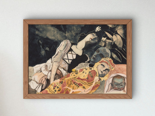 Dolls, Three Generations by Léon Spilliaert 1933, Wall Art Print, Fine Art Reproduction, Museum Quality Decor, Poster