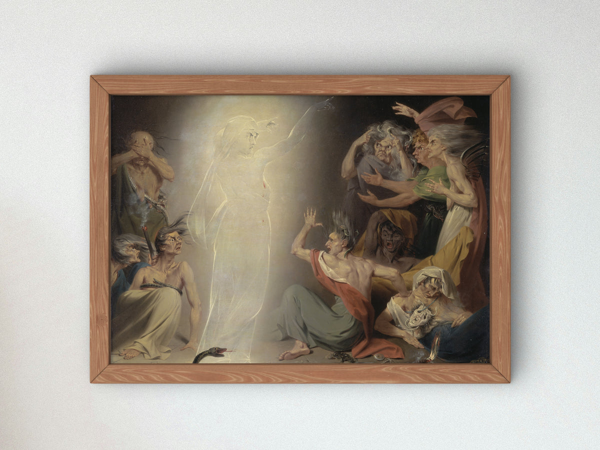 The Ghost of Clytemnestra Awakening the Furies by John Downman 1781, Wall Art Print, Fine Art Reproduction, Museum Quality Decor, Poster