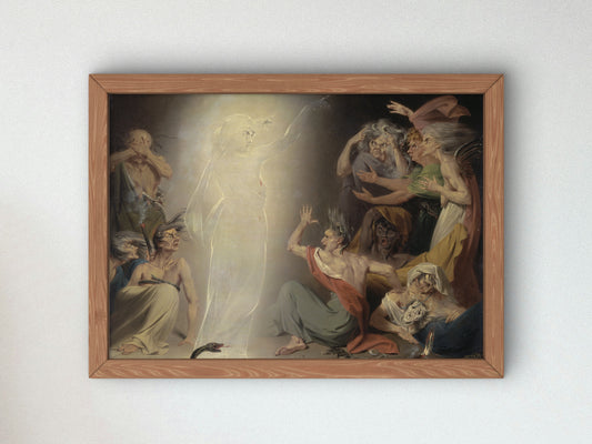 The Ghost of Clytemnestra Awakening the Furies by John Downman 1781, Wall Art Print, Fine Art Reproduction, Museum Quality Decor, Poster