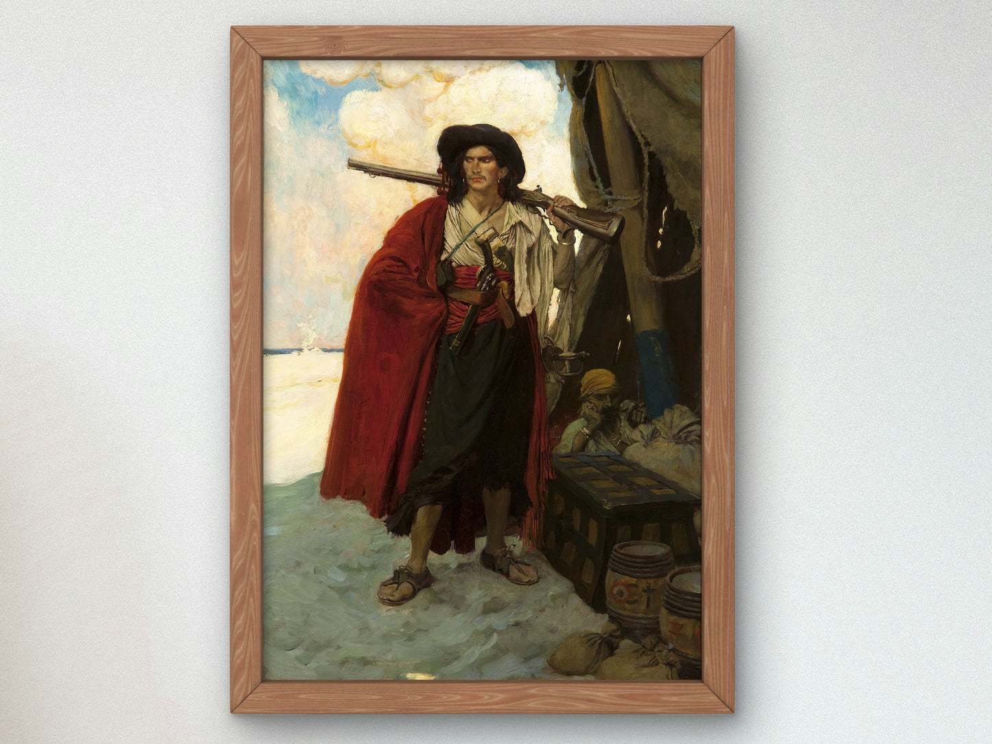 The Buccaneer Was a Picturesque Fellow by Howard Pyle 1905, Wall Art Print, Fine Art Reproduction, Museum Quality Decor, Poster