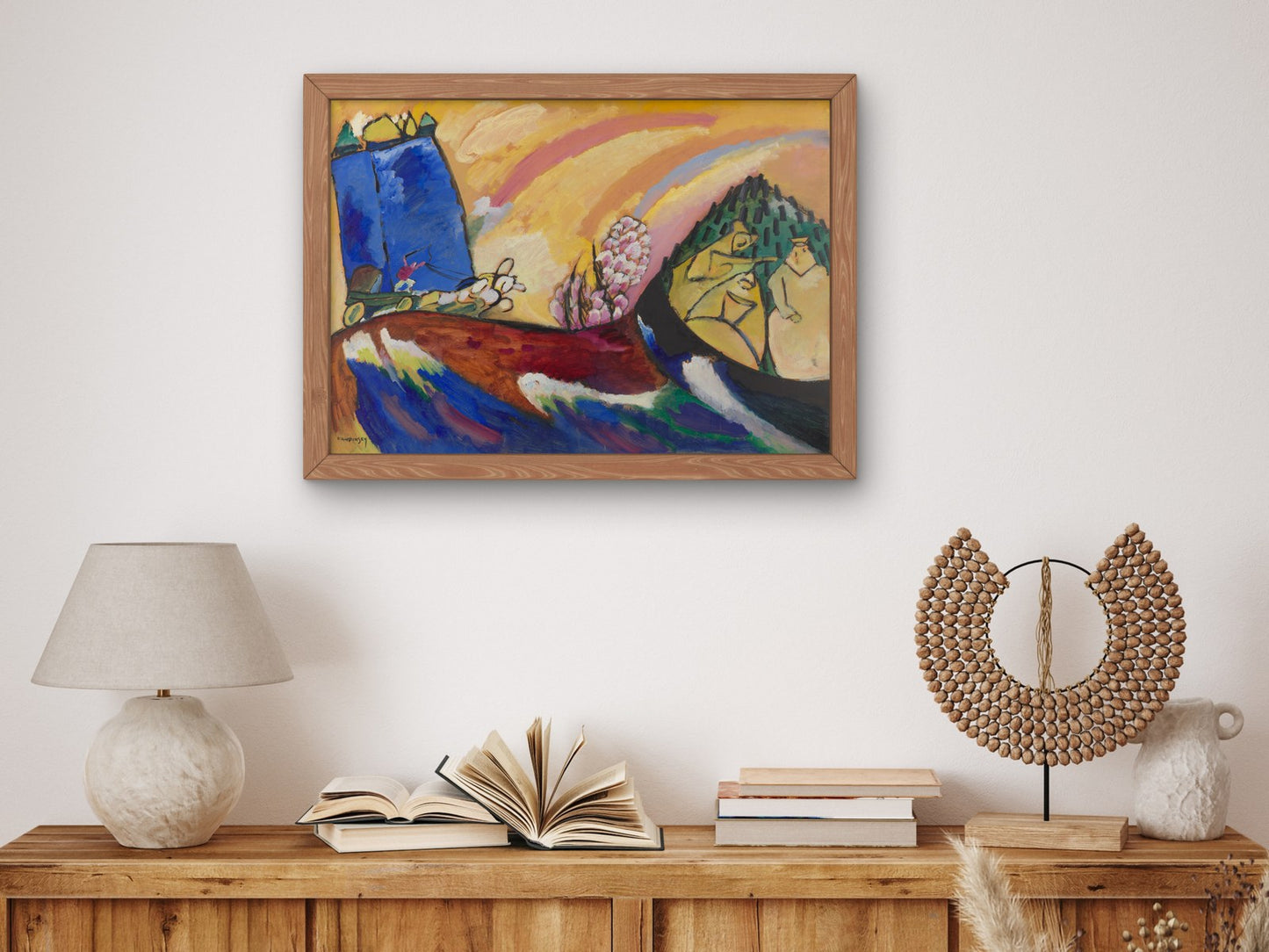 Painting with Troika by Vasily Kandinsky 1911, Wall Art Print, Fine Art Reproduction, Museum Quality Decor, Poster