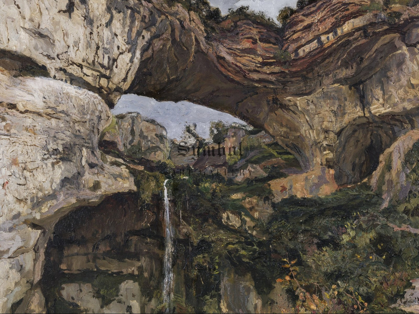 Veja Bridge in Lessinia Veronese by Ettore Beraldini 1924, Wall Art Print, Fine Art Reproduction, Museum Quality Decor, Poster