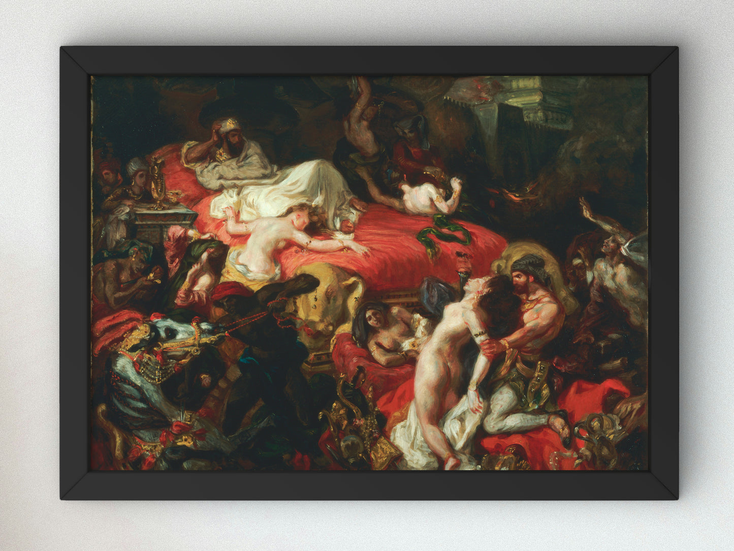 The Death of Sardanapalus by Eugène Delacroix 1844, Wall Art Print, Fine Art Reproduction, Museum Quality Decor, Poster