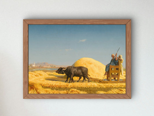 The Grain Threshers, Egypt by Jean Léon Gérôme 1859, Wall Art Print, Fine Art Reproduction, Museum Quality Decor, Poster