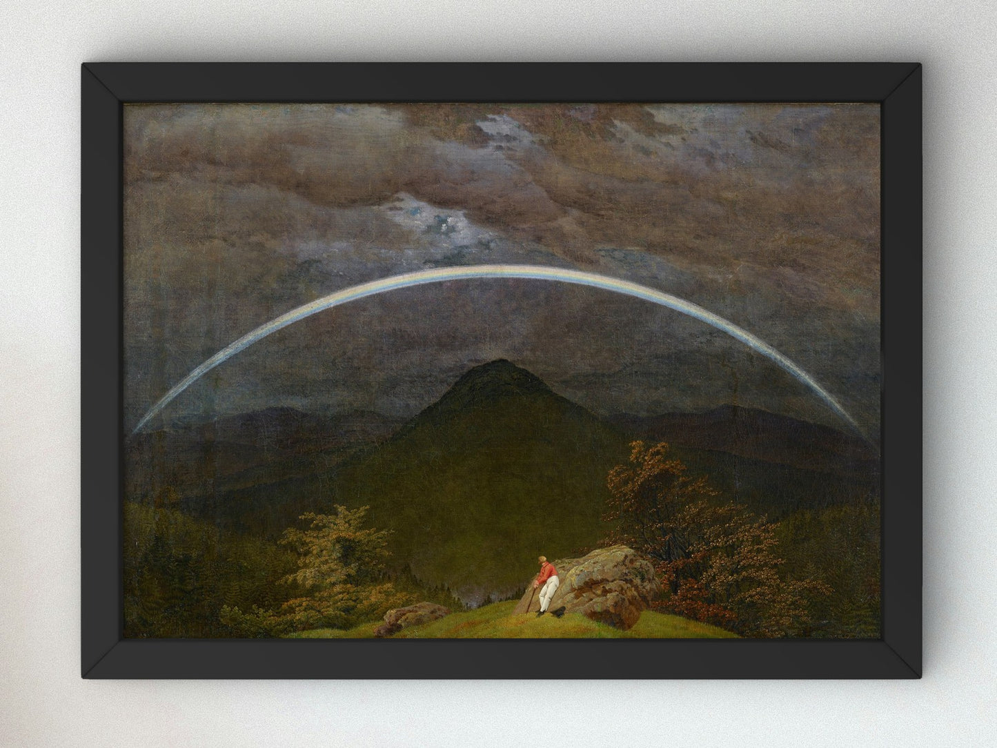 Mountain Landscape with Rainbow by Caspar David Friedrich 1810, Wall Art Print, Fine Art Reproduction, Museum Quality Decor, Poster