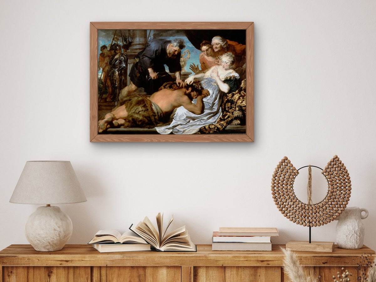 Samson and Delilah by Anthony van Dyck 1630, Wall Art Print, Fine Art Reproduction, Museum Quality Decor, Poster