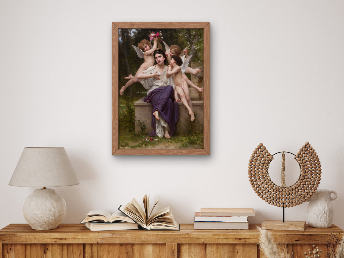 Dream of Spring by William Bouguereau 1901, Wall Art Print, Fine Art Reproduction, Museum Quality Decor, Poster