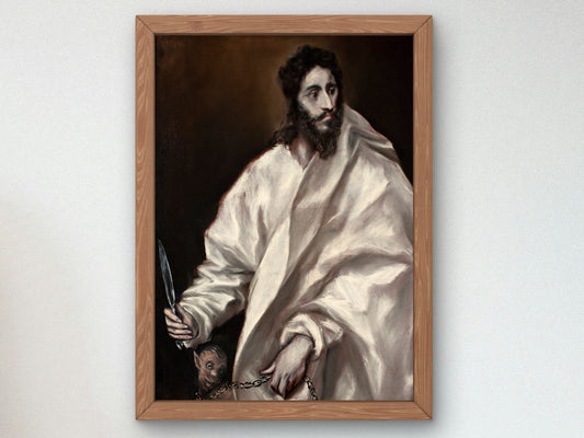 Saint Bartholomew by El Greco 1610, Wall Art Print, Fine Art Reproduction, Museum Quality Decor, Poster