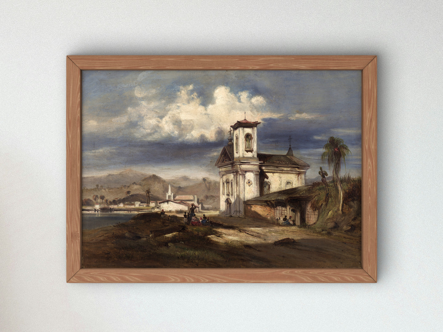 Santa Luzia Church by Eduard Hildebrandt, Wall Art Print, Fine Art Reproduction, Museum Quality Decor, Poster