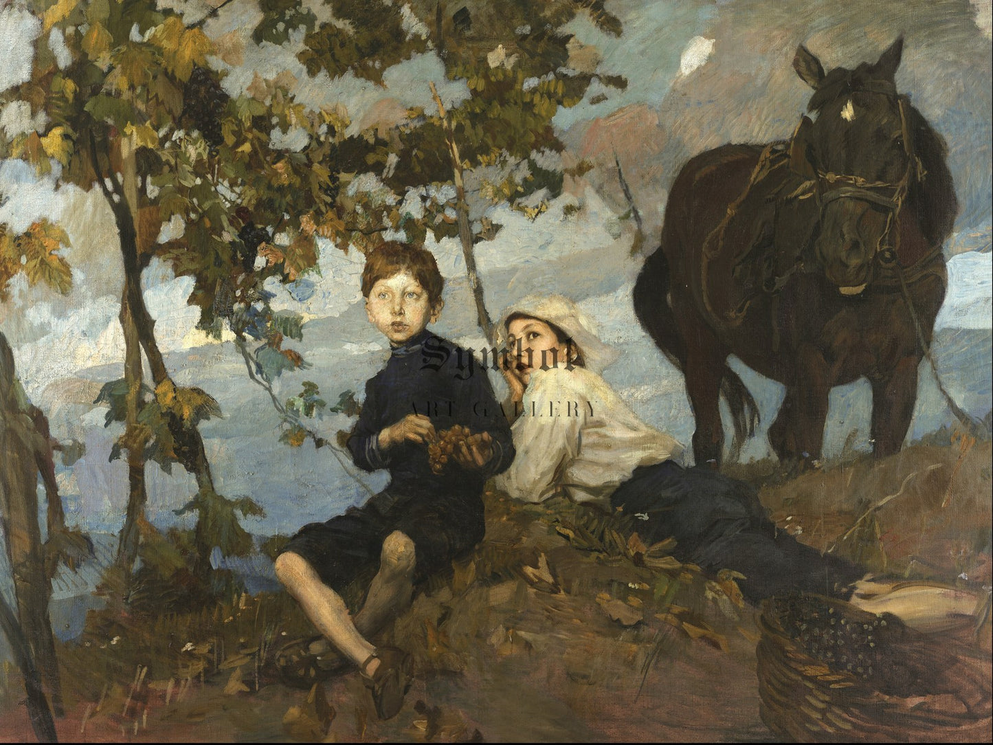 Autunno by Ettore Tito 1914, Wall Art Print, Fine Art Reproduction, Museum Quality Decor, Poster