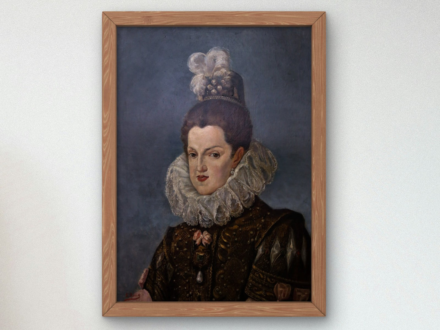 Margarita de Austria by Enrique Recio y Gil, Wall Art Print, Fine Art Reproduction, Museum Quality Decor, Poster