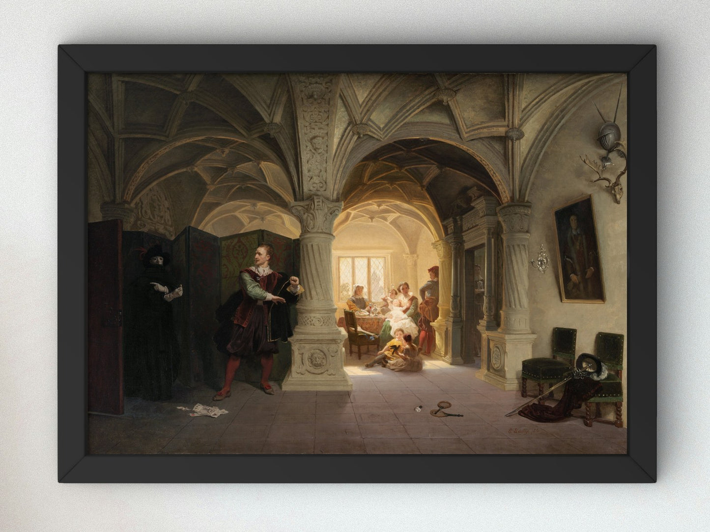 The Summons by Emanuel Leutze 1856, Wall Art Print, Fine Art Reproduction, Museum Quality Decor, Poster
