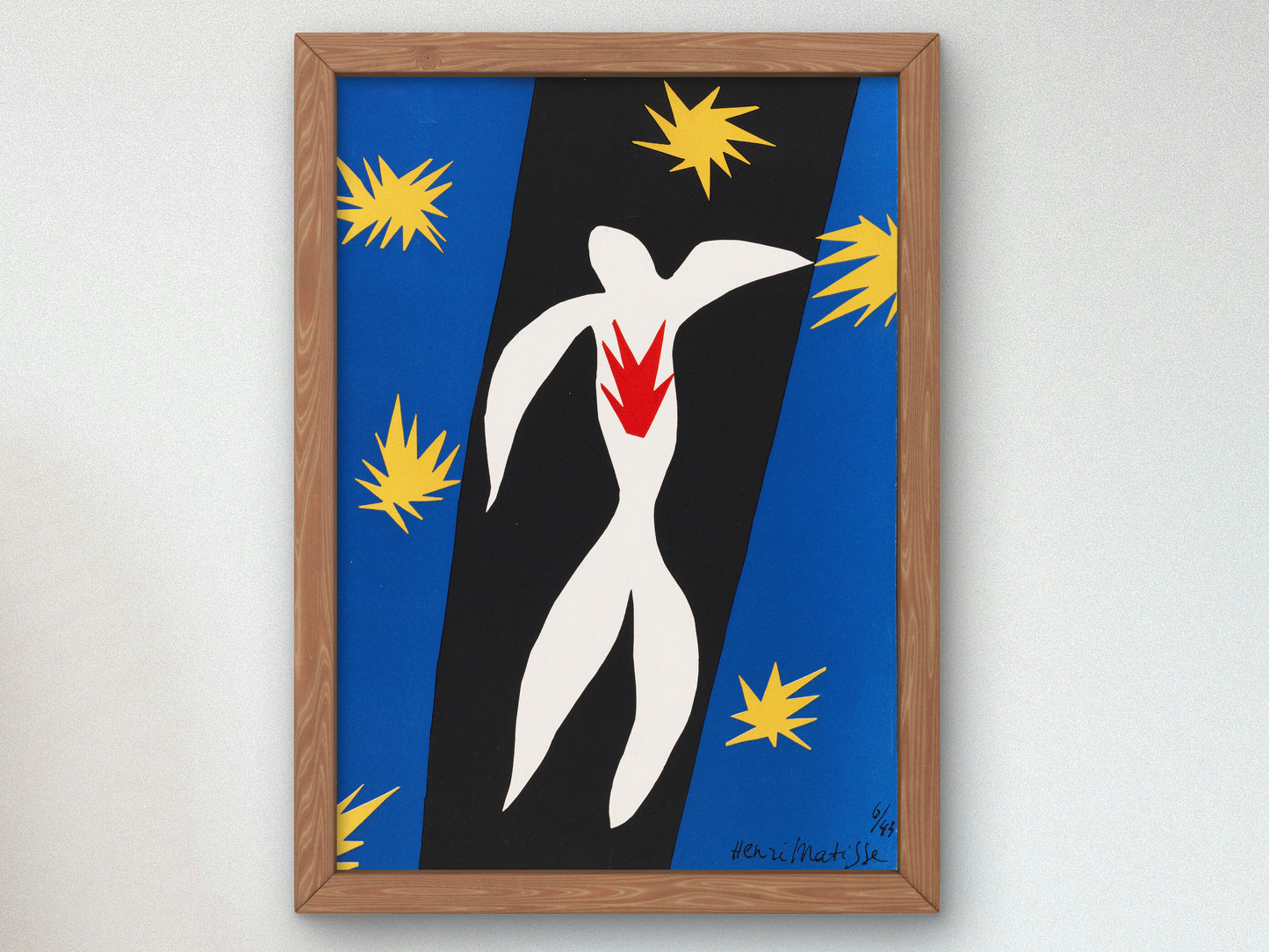 La Chute d'Icare by Henri Matisse 1943, Wall Art Print, Fine Art Reproduction, Museum Quality Decor, Poster