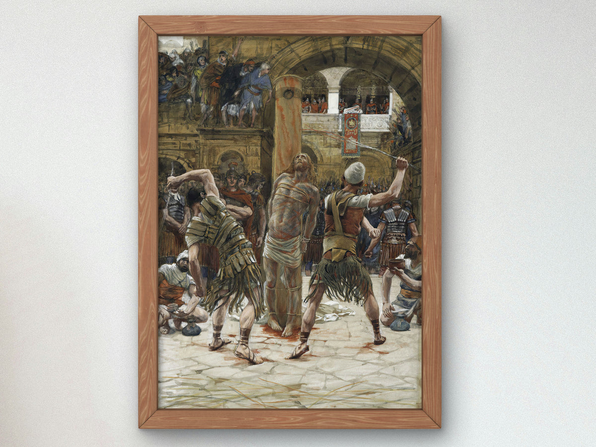 The Scourging on the Front by James Tissot 1886, Wall Art Print, Fine Art Reproduction, Museum Quality Decor, Poster