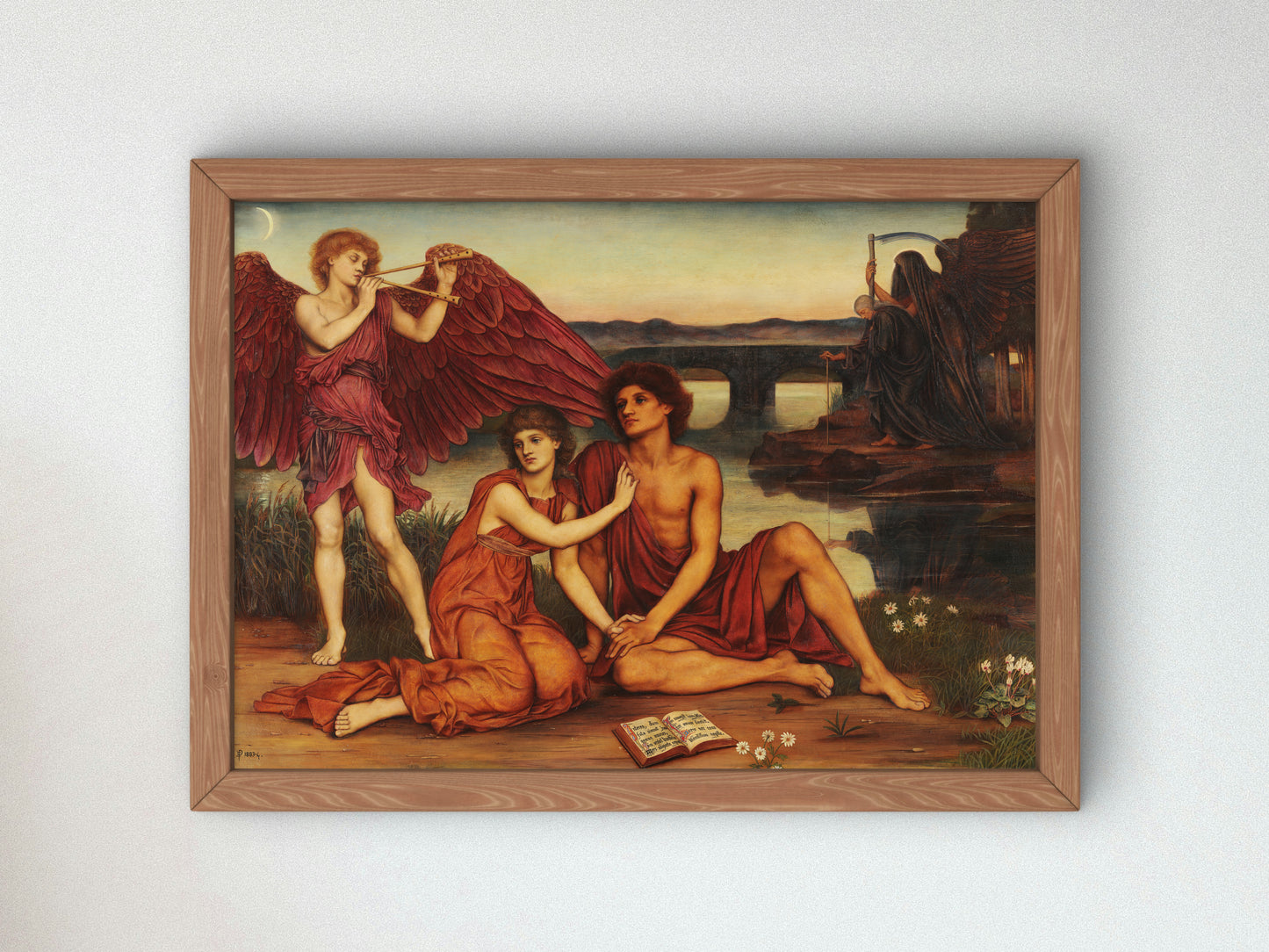 Love's Passing by Evelyn De Morgan 1883, Wall Art Print, Fine Art Reproduction, Museum Quality Decor, Poster