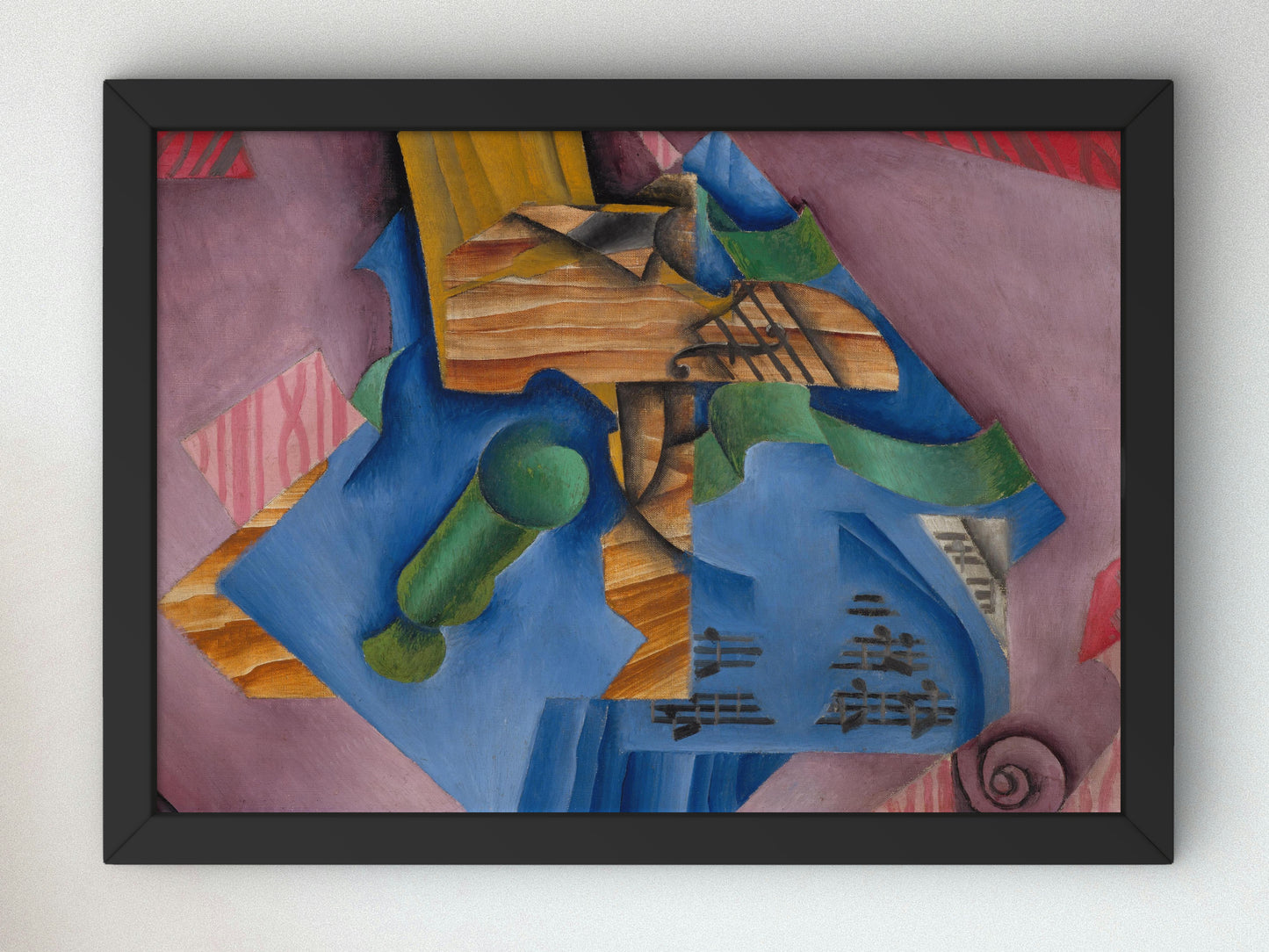 Violin and Glass by Juan Gris 1913, Wall Art Print, Fine Art Reproduction, Museum Quality Decor, Poster