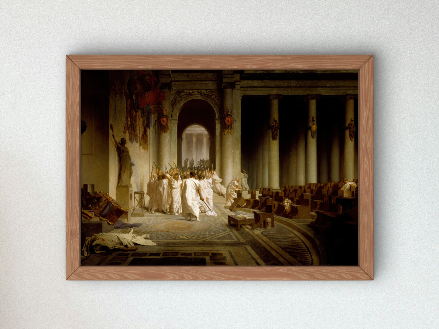The Death of Caesar by Jean Léon Gérôme 1859, Wall Art Print, Fine Art Reproduction, Museum Quality Decor, Poster