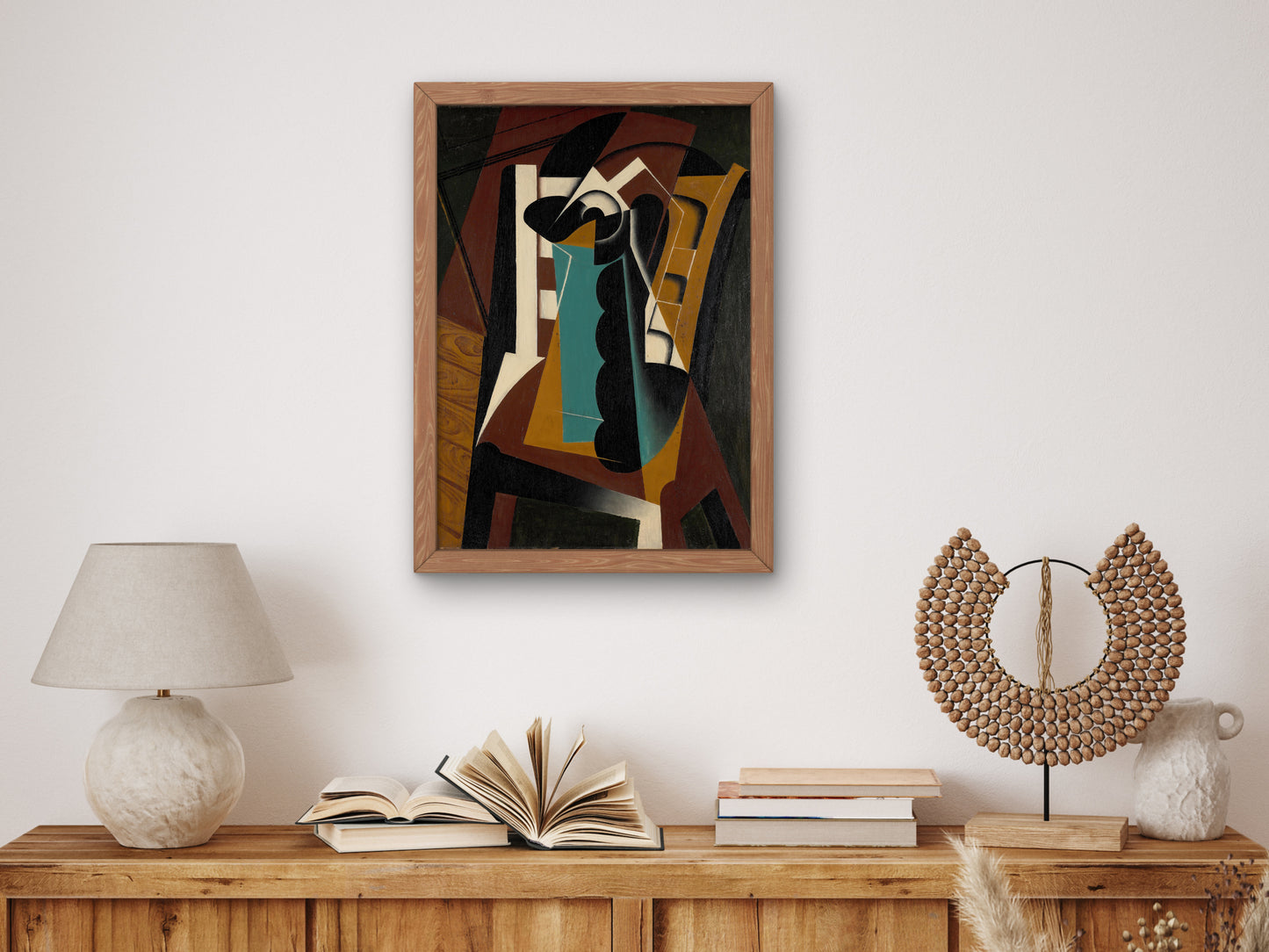 Still Life on a Chair by Juan Gris 1917, Wall Art Print, Fine Art Reproduction, Museum Quality Decor, Poster