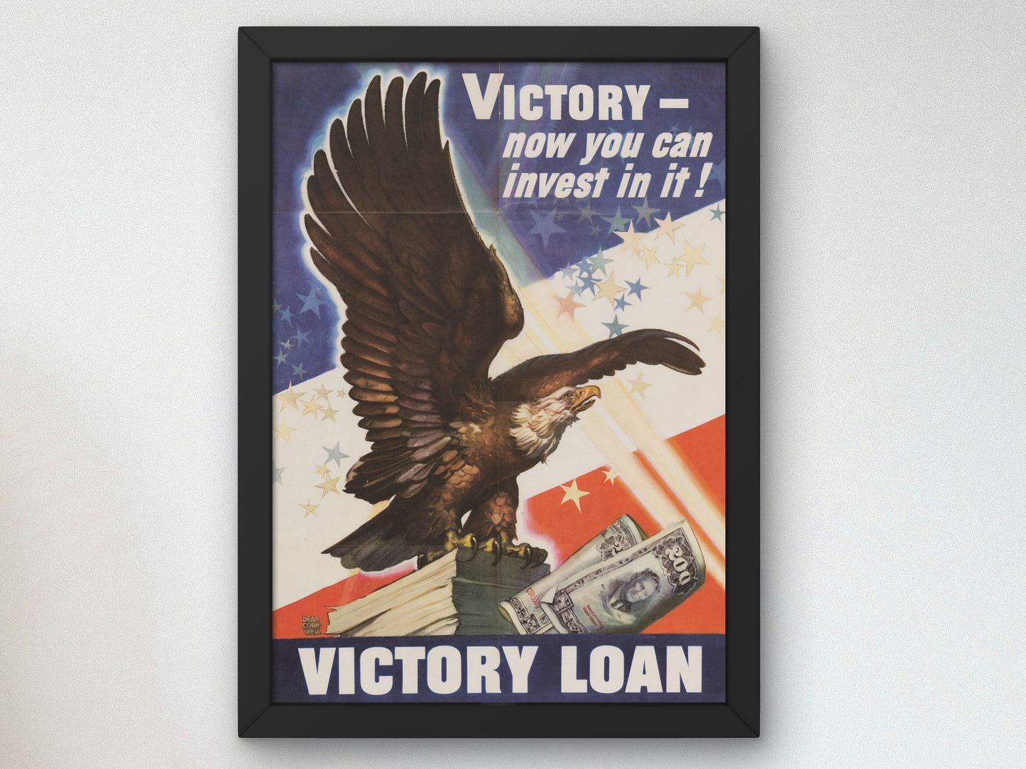 Victory now you can invest in it Victory Loan by Dean Cornwell 1945, Wall Art Print, Fine Art Reproduction, Museum Quality Decor, Poster
