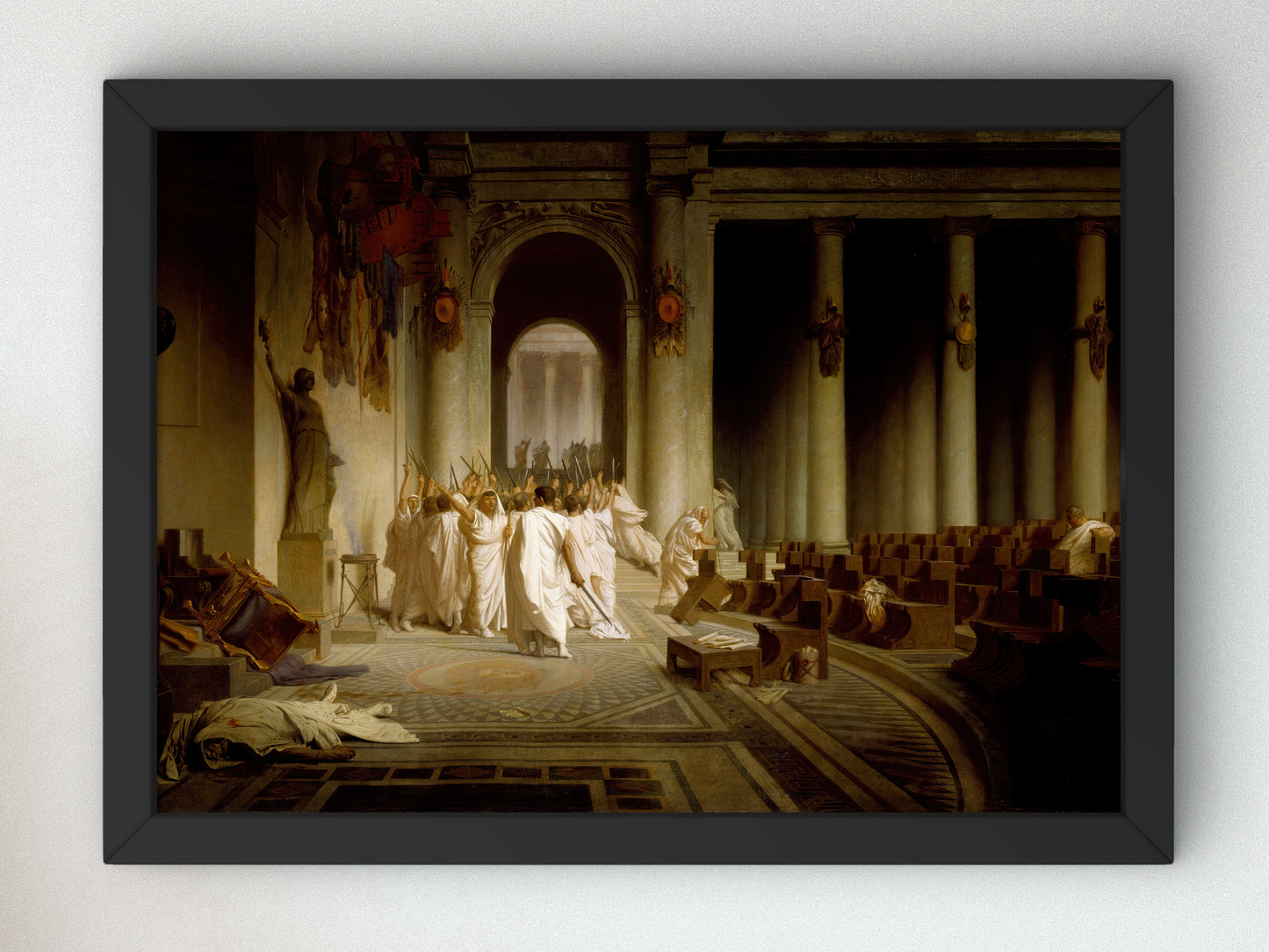 The Death of Caesar by Jean Léon Gérôme 1859, Wall Art Print, Fine Art Reproduction, Museum Quality Decor, Poster