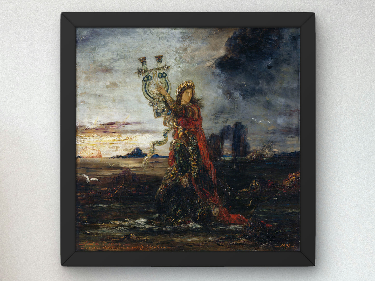 Arion by Gustave Moreau 1891, Wall Art Print, Fine Art Reproduction, Museum Quality Decor, Poster
