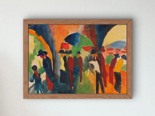 Under the Arbours of Thun by August Macke 1913, Wall Art Print, Fine Art Reproduction, Museum Quality Decor, Poster