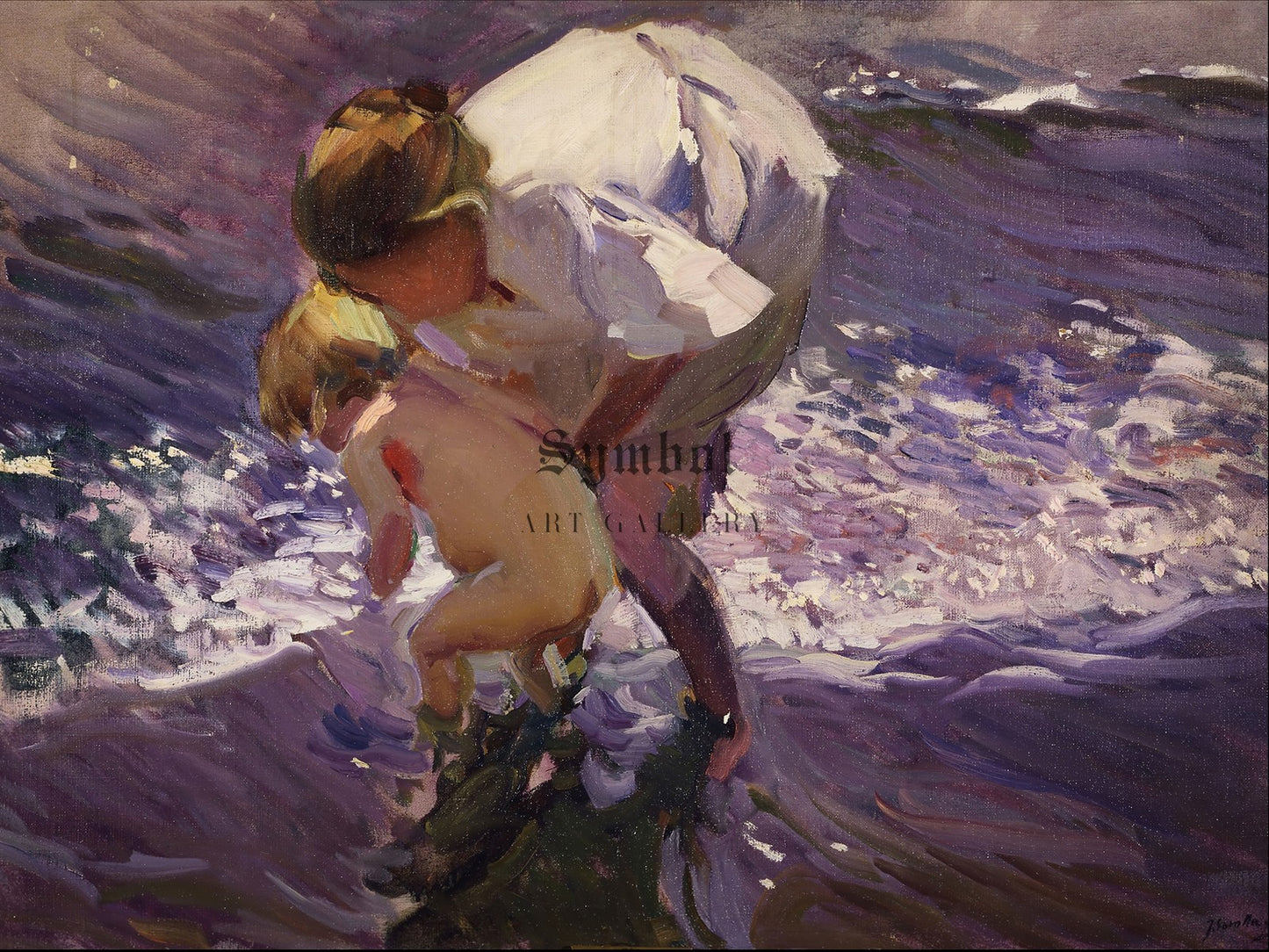 Bath in the Beach by Joaquín Sorolla 1908, Wall Art Print, Fine Art Reproduction, Museum Quality Decor, Poster