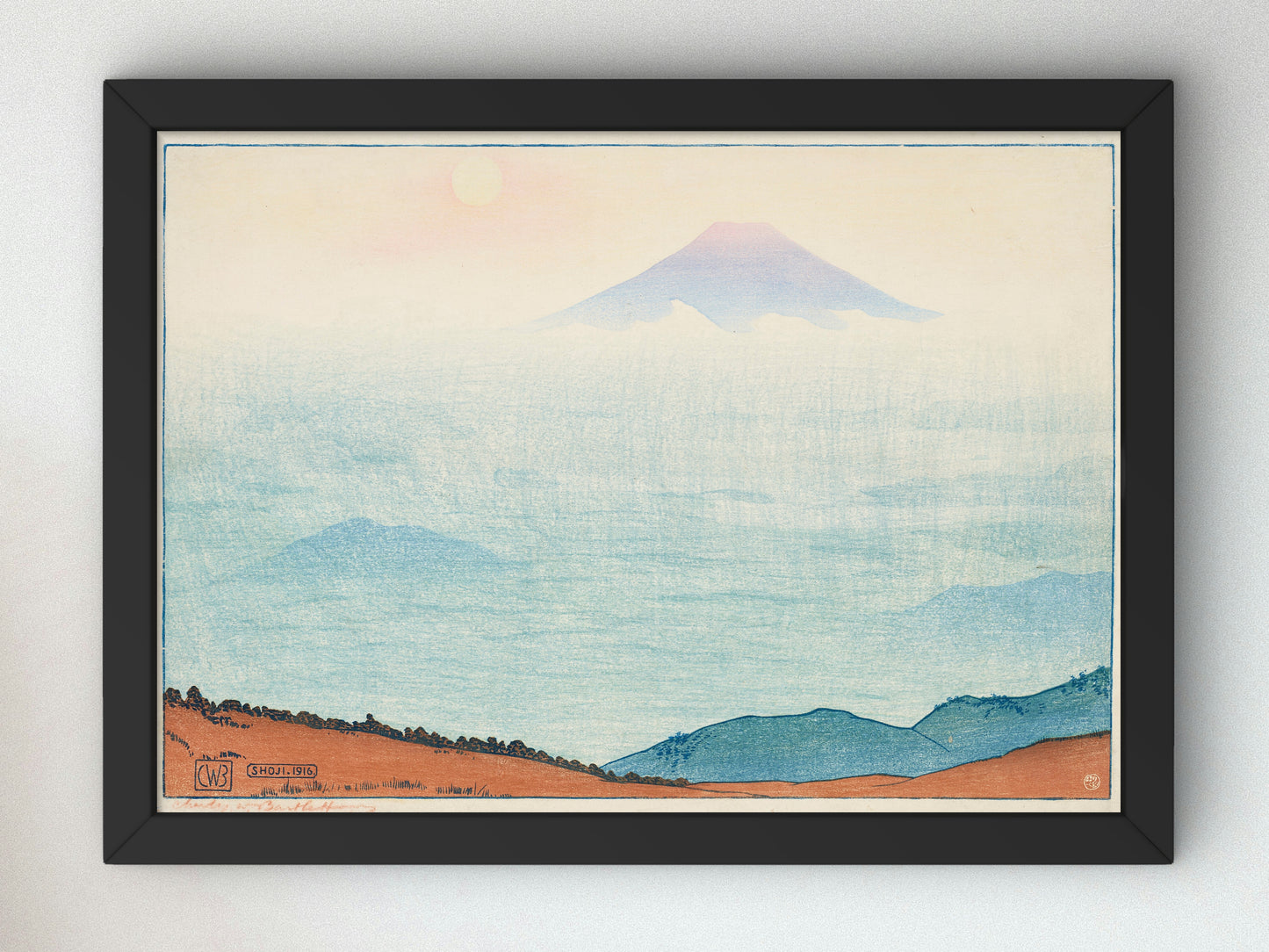 Shoji by Charles Bartlett 1916, Wall Art Print, Fine Art Reproduction, Museum Quality Decor, Poster