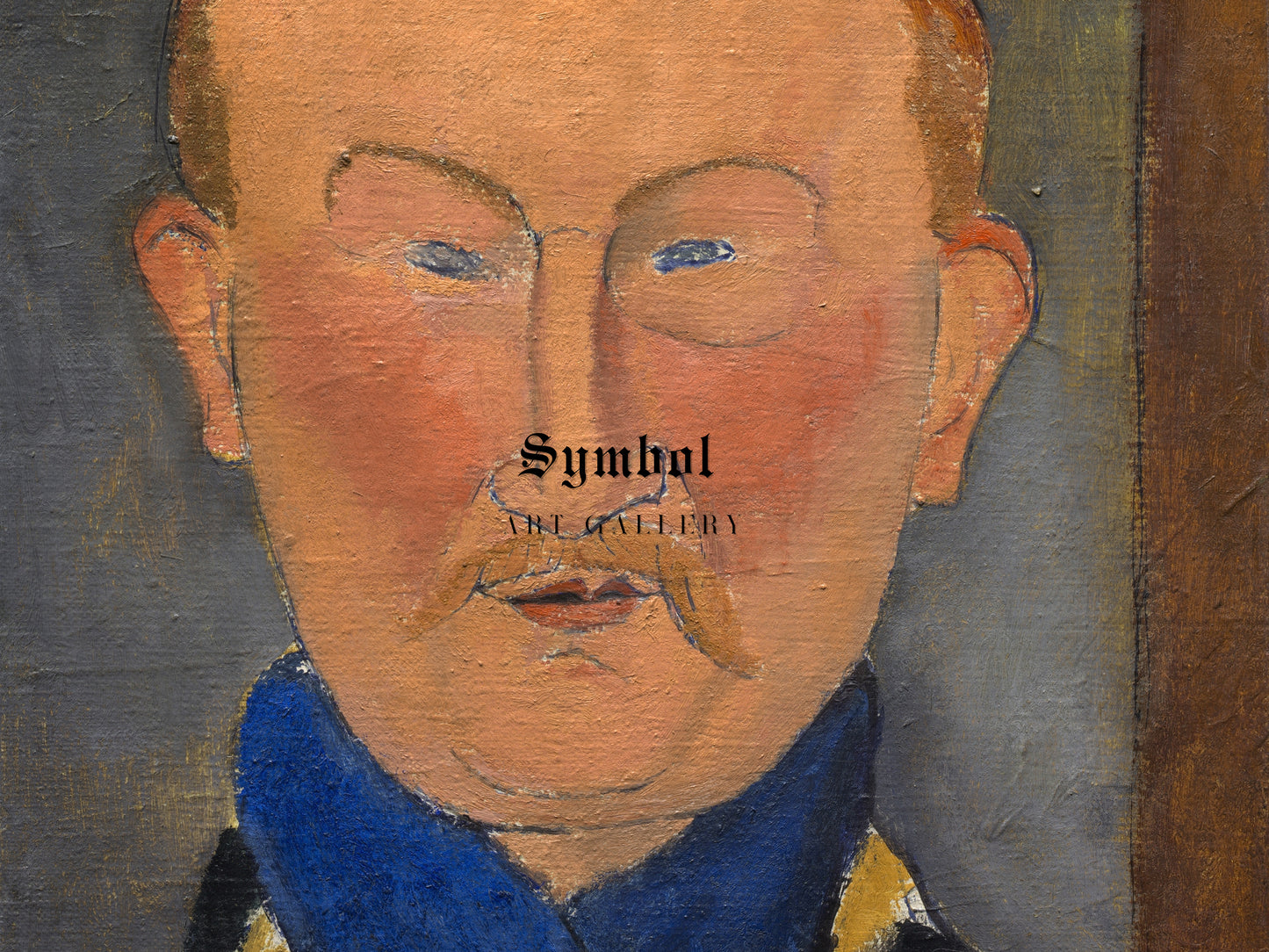Léon Bakst by Amedeo Modigliani 1917, Wall Art Print, Fine Art Reproduction, Museum Quality Decor, Poster