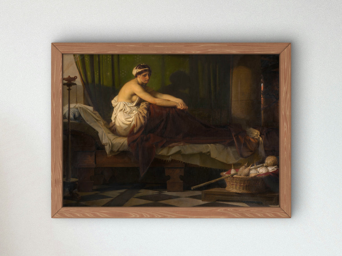 The Awakened Penelope Waits for the Return of Ulysses by Eduard Julius Friedrich Bendemann 1877, Wall Art Print, Fine Art Reproduction