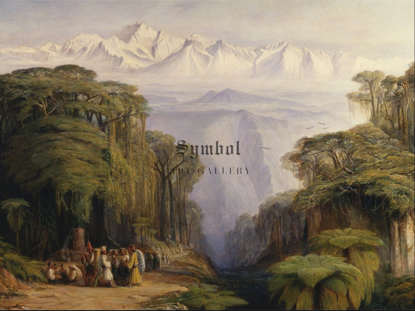 Kangchenjunga from Darjeeling by Edward Lear 1879, Wall Art Print, Fine Art Reproduction, Museum Quality Decor, Poster