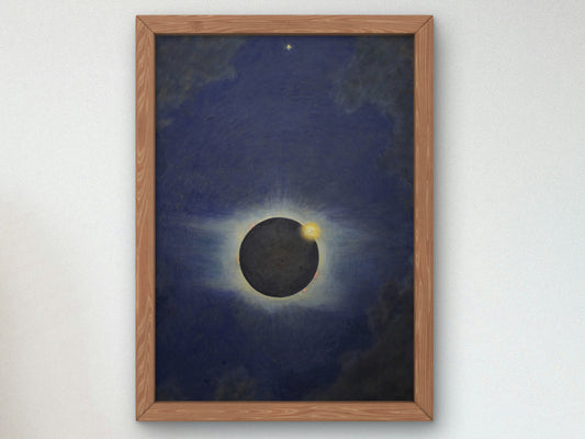 Solar Eclipse, Lompoc by Howard Russell Butler 1923, Wall Art Print, Fine Art Reproduction, Museum Quality Decor, Poster