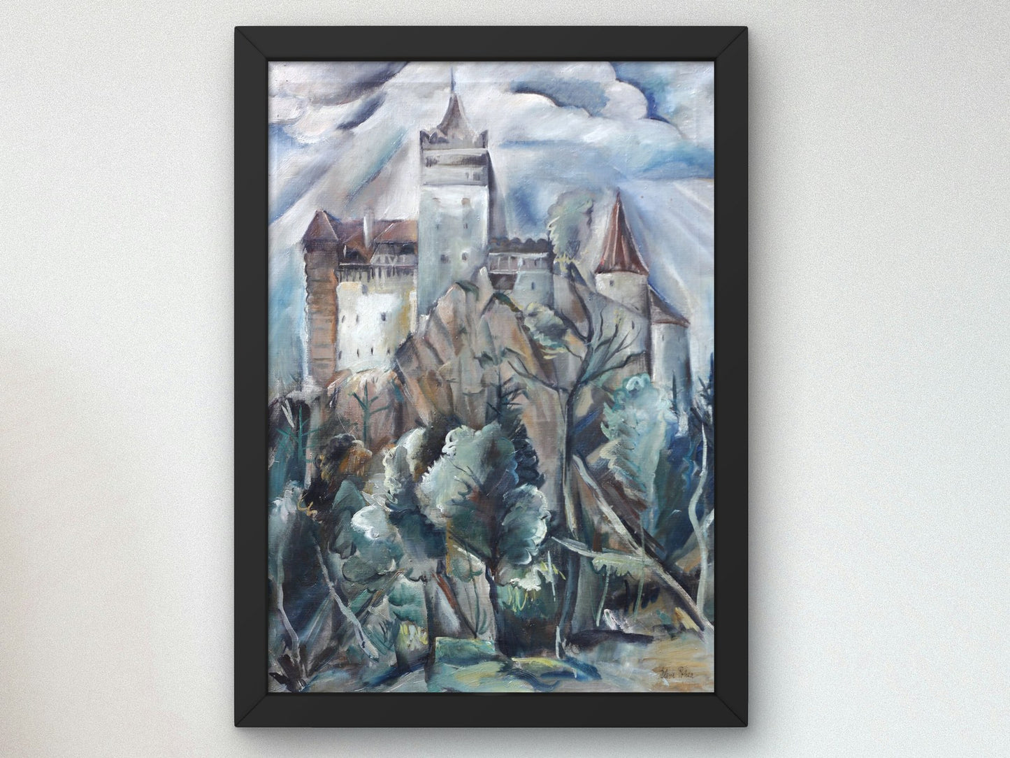 Landscape from Bran by Elena Popea 1924, Wall Art Print, Fine Art Reproduction, Museum Quality Decor, Poster