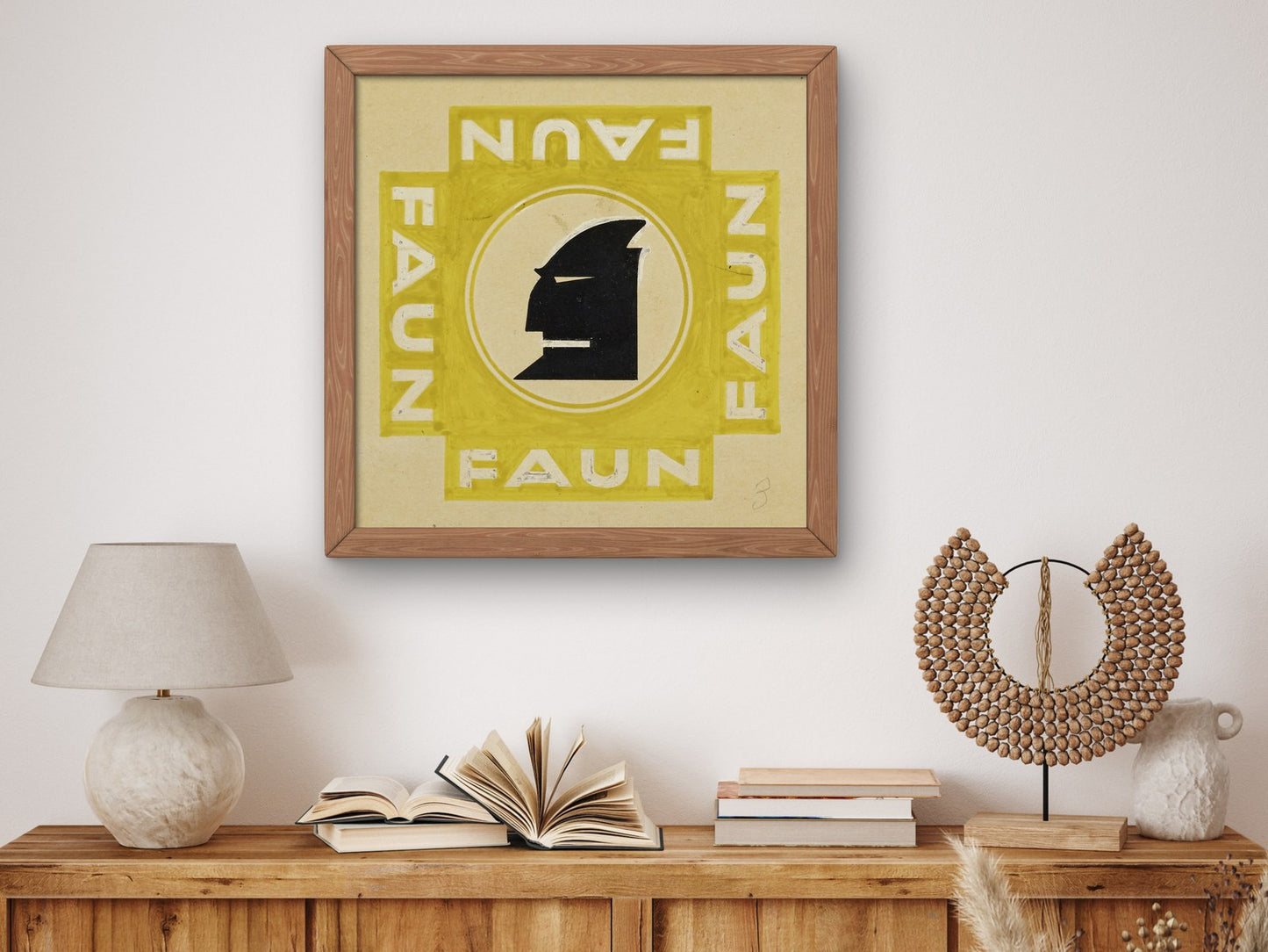FAUN Sign by Carl Fieger 1924, Wall Art Print, Fine Art Reproduction, Museum Quality Decor, Poster