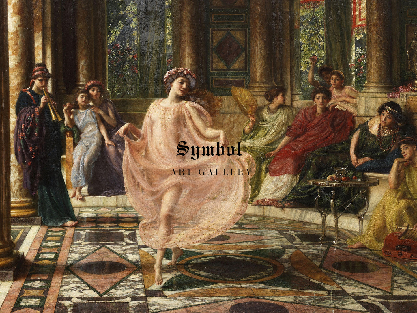 The Ionian Dance by Edward John Poynter 1875, Wall Art Print, Fine Art Reproduction, Museum Quality Decor, Poster