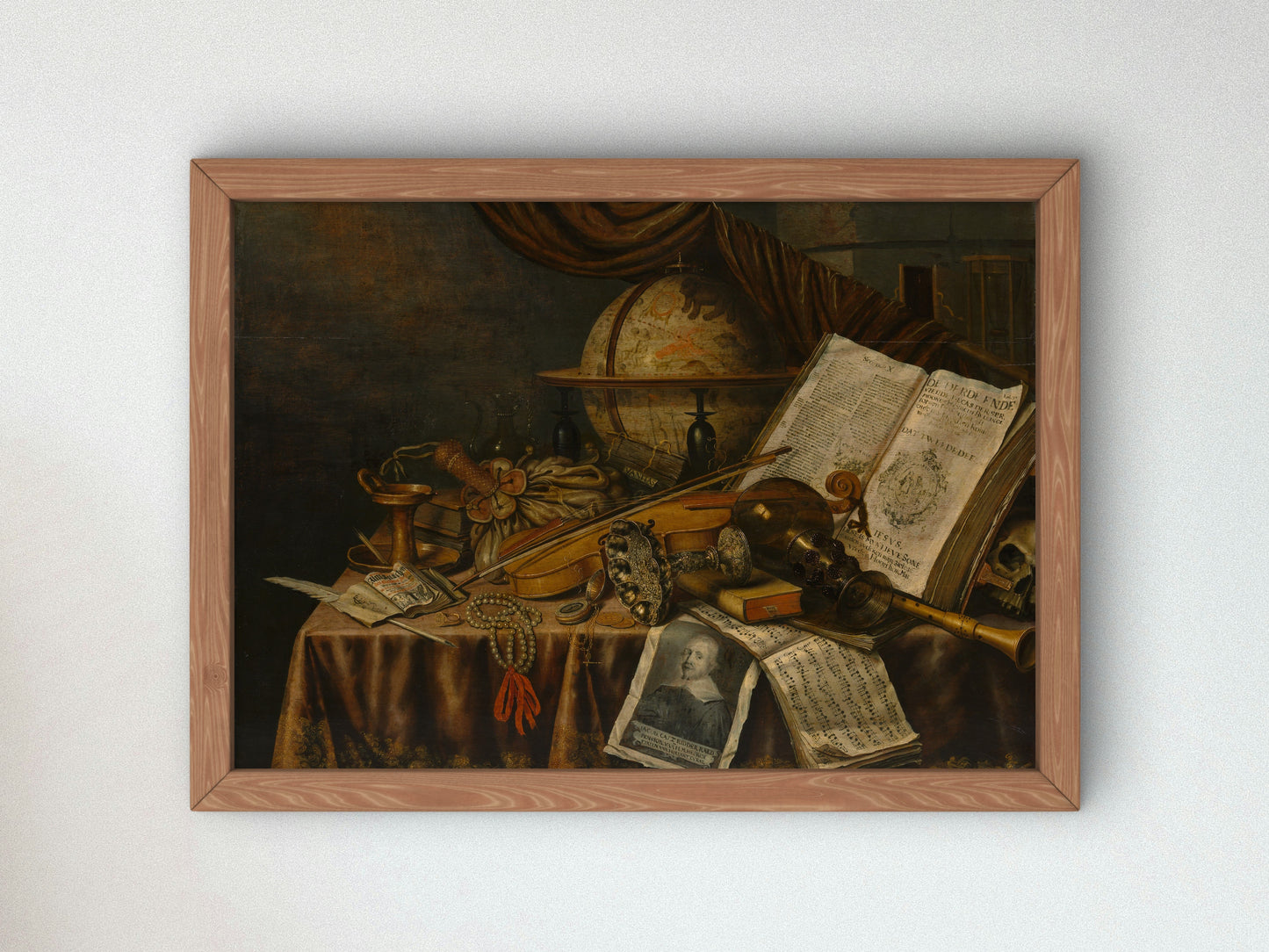 Vanitas Still Life by Edwaert Collier 1662, Wall Art Print, Fine Art Reproduction, Museum Quality Decor, Poster