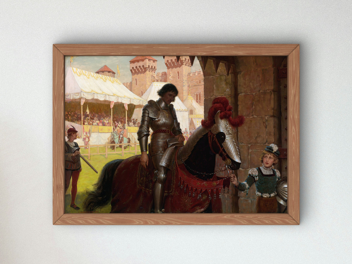 Vanquished by Edmund Blair Leighton 1884, Wall Art Print, Fine Art Reproduction, Museum Quality Decor, Poster
