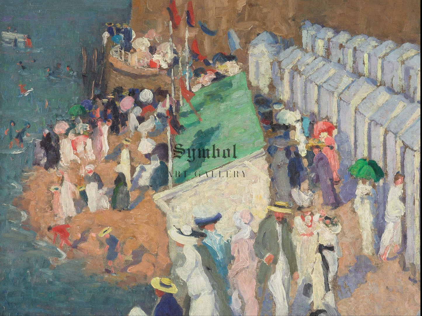 La marée haute à Saint Malo by Ethel Carrick 1911, Wall Art Print, Fine Art Reproduction, Museum Quality Decor, Poster